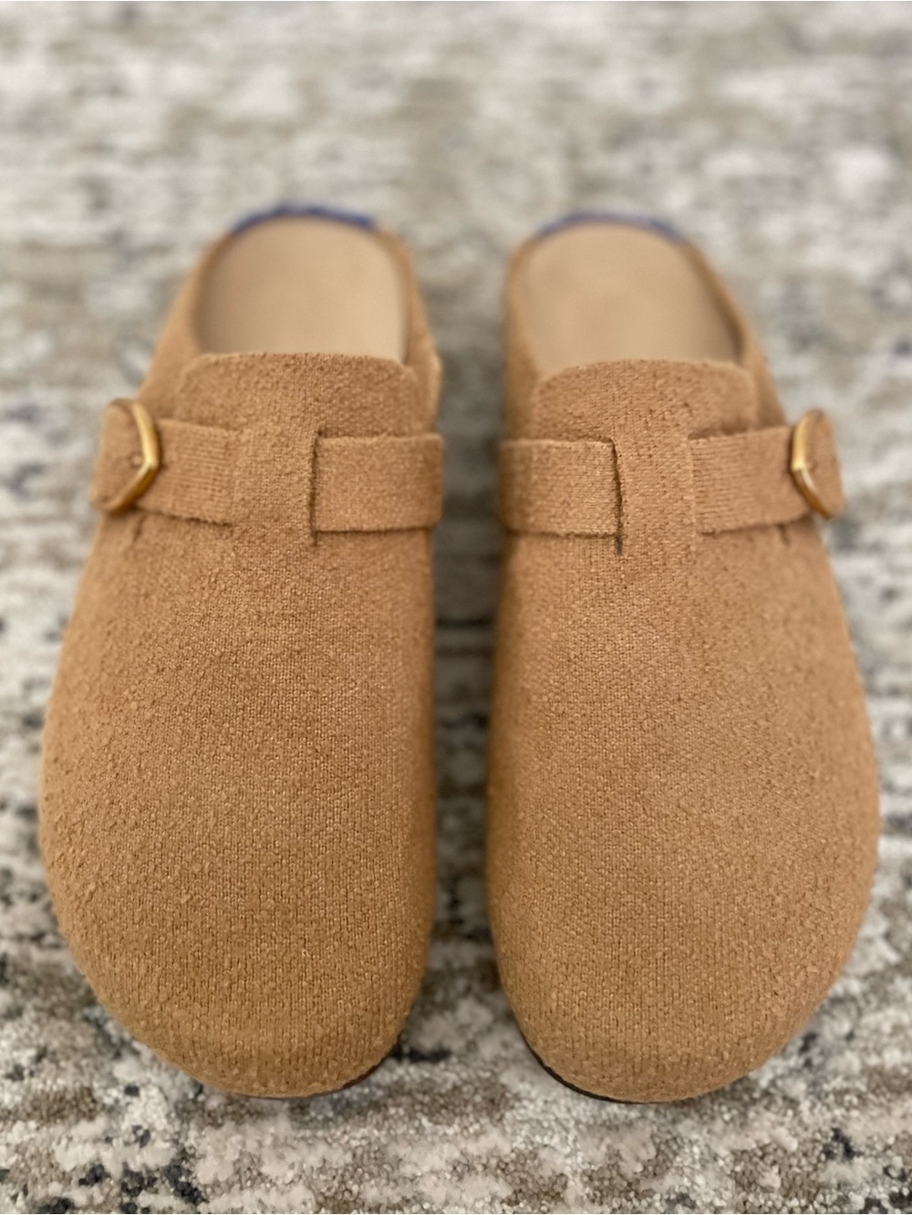 Rothy’s The Buckle Clog Boucle Butternut Womens Size 11 - Picture 4 of 11